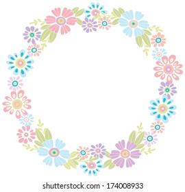 Flower frame. Designed for invitations for the holidays