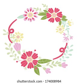 Flower frame. Designed for invitations for the holidays