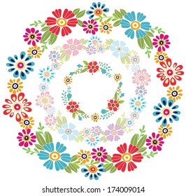Flower frame. Designed for invitations for the holidays