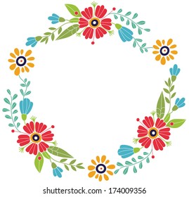 Flower frame. Designed for invitations for the holidays