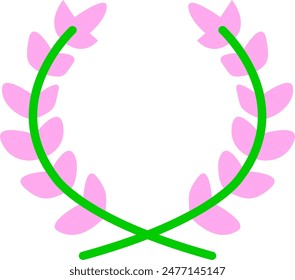 Flower frame or garland vector image or clipart