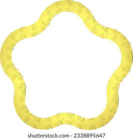 Marco de flor Patrón de clave griega patrón de serpentín griego bordes ornamentales sin soldadura patrón de serpentín lujoso marco dorado marco de pintura fret griega marco dorado bordes ornamentales decoración