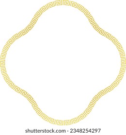 Flower Frame Greek key pattern Greek meander pattern ornamental borders seamless meander pattern Luxury decorative golden frame gold picture frame golden frame ornamental borders decoration Antique 