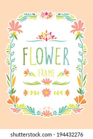 Flower Frame Hand Drawn
