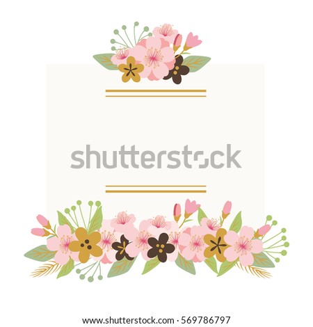 Flower frame illustration