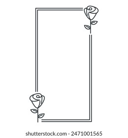 Flower frame illustration decoration vector