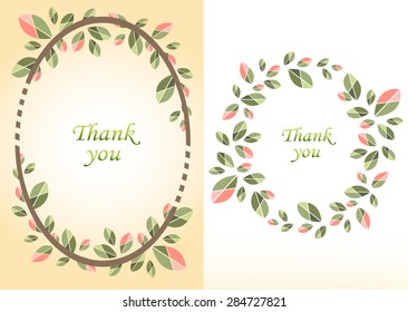 flower frame illustration for greeting card