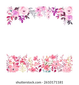flower frame image illustration set