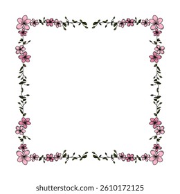 flower frame image illustration set