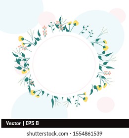 flower frame  invitation card background design  for wedding, birthday, party 