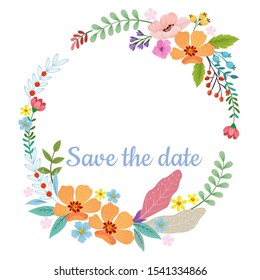 flower and frame invitation card vector design.