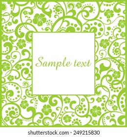 Flower frame isolated on White background. Vector illustration