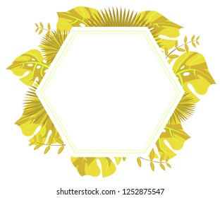 flower frame monstera ufo green, invitation card monstera proton purple, background tropical leaves plastic pink