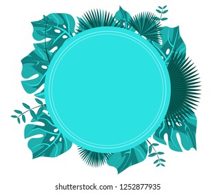 flower frame monstera ufo green, invitation card monstera proton purple, background tropical leaves plastic pink