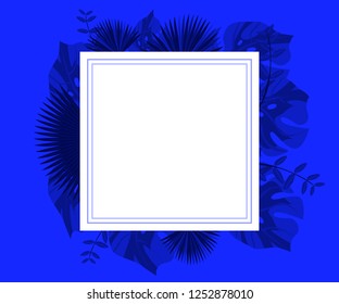flower frame monstera ufo green, invitation card monstera proton purple, background tropical leaves plastic pink
