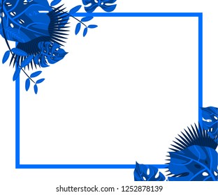 flower frame monstera ufo green, invitation card monstera proton purple, background tropical leaves plastic pink