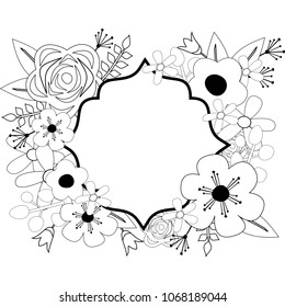 flower outline coloring page