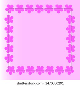 flower frame pattern background vector 