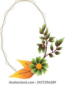 flower, frame, plant, nature, tree, leaf, illustration, decoration, vector, album