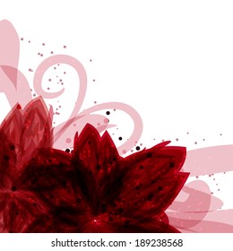 flower frame in red shades for your text