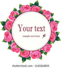 Flower frame Roses Card