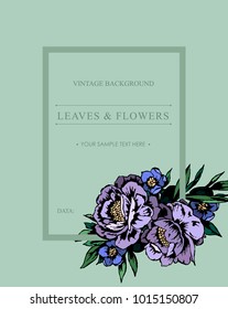 Flower frame. Roses. Vector illustration.