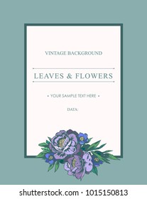 Flower frame. Roses. Vector illustration.