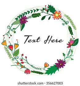 flower frame - save the date