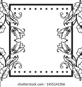 Flower frame set isolated on White background, for decorative of various cards. Vector
