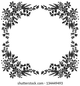 Flower frame with space for your text, Vector illustration