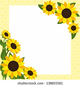 Flower frame with Sunflowers