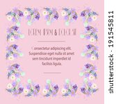 Flower frame with text on a pink background.