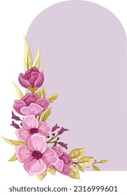 flower frame vector design illustration
