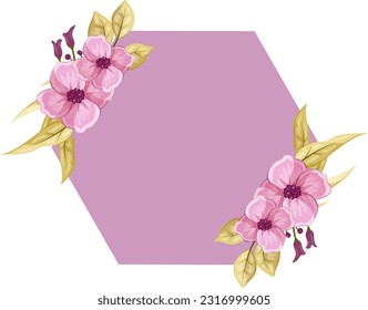 flower frame vector design illustration