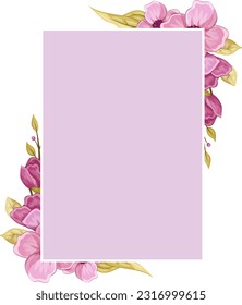 ilustración de diseño vectorial de marco de flores