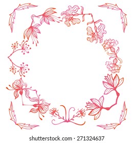 Flower frame vector illustration