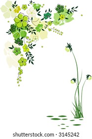 Flower frame. Vector illustration