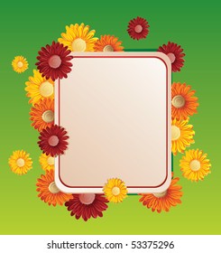 flower frame  vector illustration