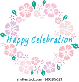 Flower frame vector. Illustration and vector for newborn baby greeting cards, celebration and decoration.