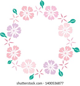 Flower frame vector. Illustration and vector for newborn baby greeting cards, celebration and decoration.