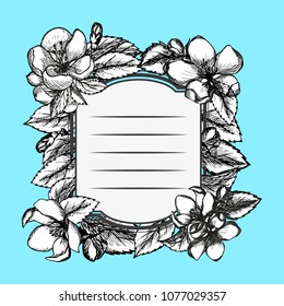 Flower frame in vitage style