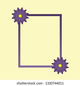 Flower frame wedding invitation template, greeting card for 8 march, mother's day, valentine's day with place for text