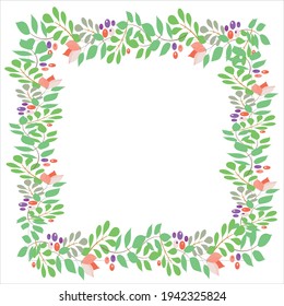 flower frame with white background- vector flower border high resolution