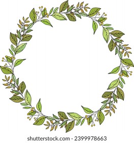 Flower Frame Wreath. Set of floral frames. Floral botanical flowers. for graphic designer decoration, product design, and cards