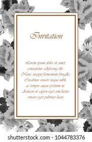 flower frame for your cards, invitation cards, greeting cards, birthday, Valentine's day, wedding design. Vector illustration