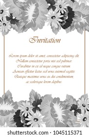 flower frame for your cards, invitation cards, greeting cards, birthday, Valentine's day, wedding design. Vector illustration
