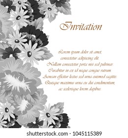 flower frame for your cards, invitation cards, greeting cards, birthday, Valentine's day, wedding design. Vector illustration