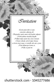 flower frame for your cards, invitation cards, greeting cards, birthday, Valentine's day, wedding design. Vector illustration