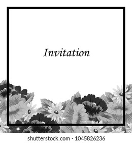 flower frame for your cards, invitation cards, greeting cards, birthday, Valentine's day, wedding design. Vector illustration