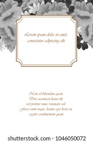 flower frame for your cards, invitation cards, greeting cards, birthday, Valentine's day, wedding design. Vector illustration